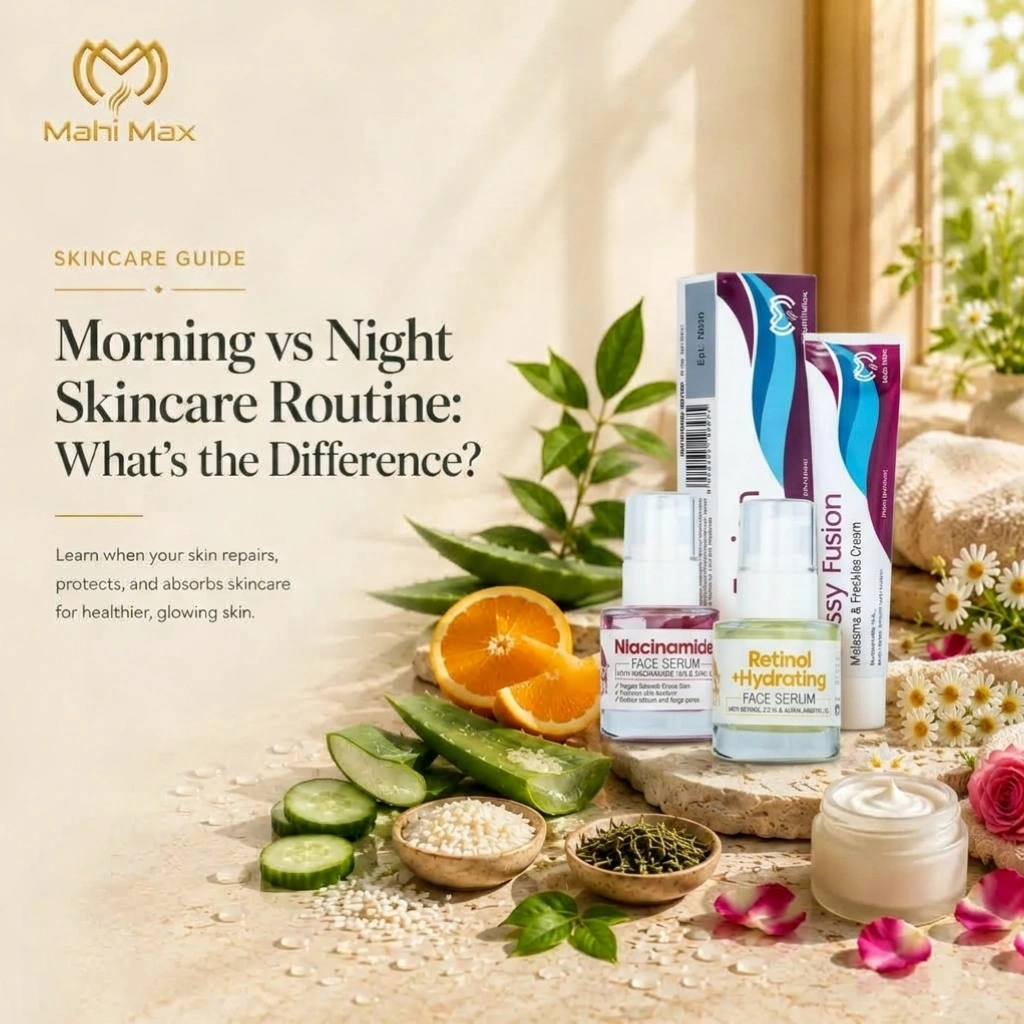 Skincare routine morning vs night