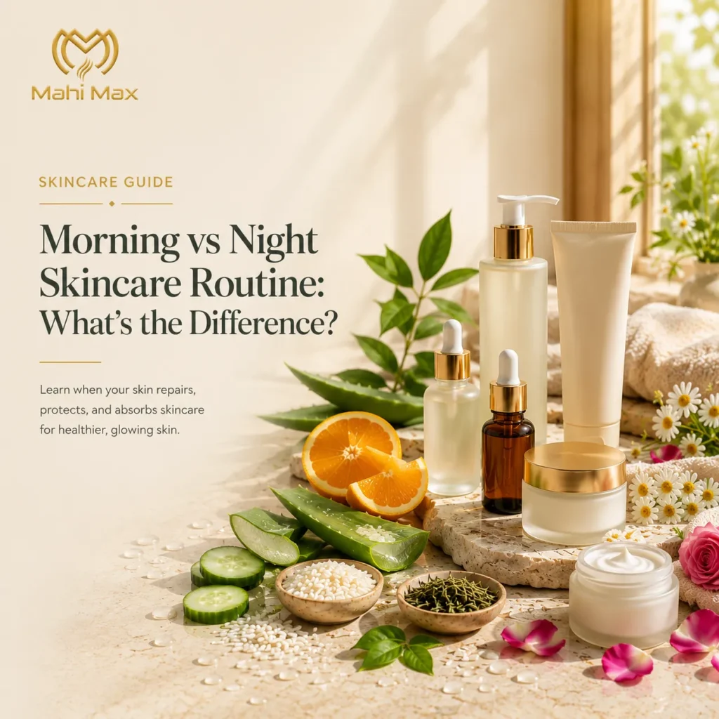 Skincare routine morning vs night